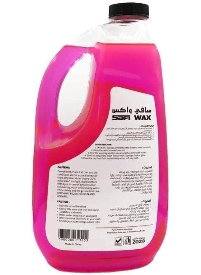 Safi Wax Ultra Shine Car Shampoo & Wax, 2 Liters, Pink - Image 2